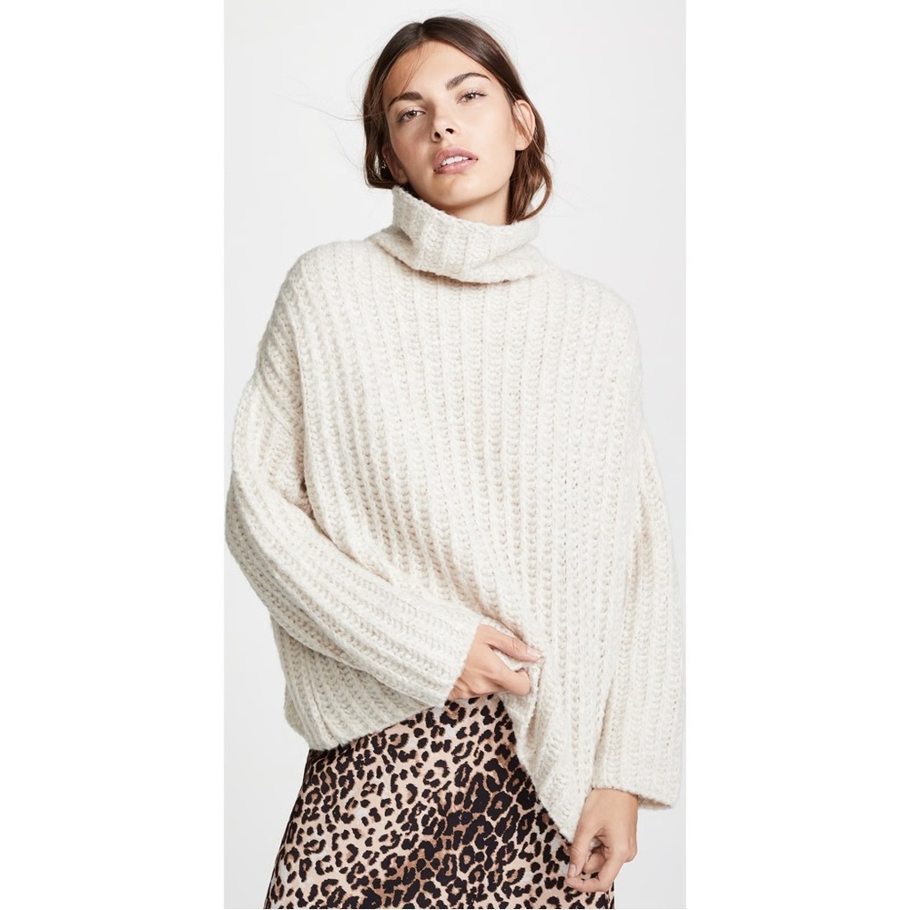 Free People Fluffy Fox Turtleneck Sweater